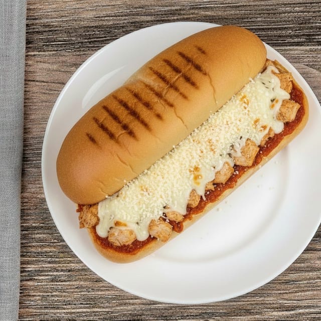 Hot Chicken Parmesan Sub.