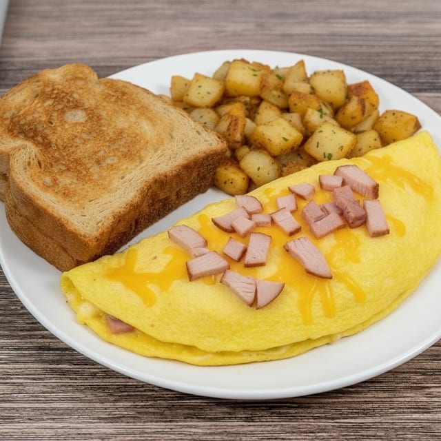 Turkey and Cheese Omelette Platter.