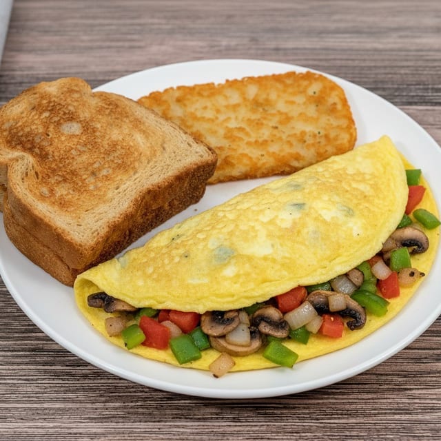 Vegetable Cheese Omelette Platter.