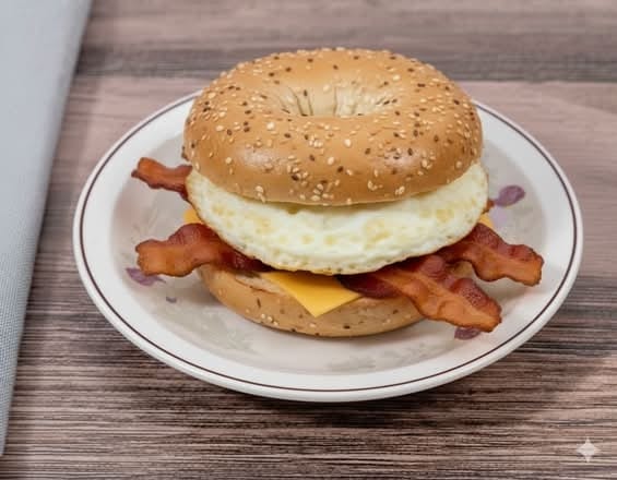 Turkey Bacon Egg & Cheese Sandwich.